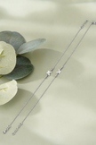 Minimal Butterfly Charm Silver Anklets for Women