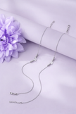 Minimal Butterfly Charm Silver Anklets for Women