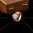 Rose Gold Finish Men's 925 Sterling Silver Square CZ Diamond Ring