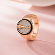 Rose Gold Finish Men's 925 Sterling Silver Square CZ Diamond Ring