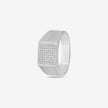 Diamond Texture Statement Ring for Men 925 Sterling Silver