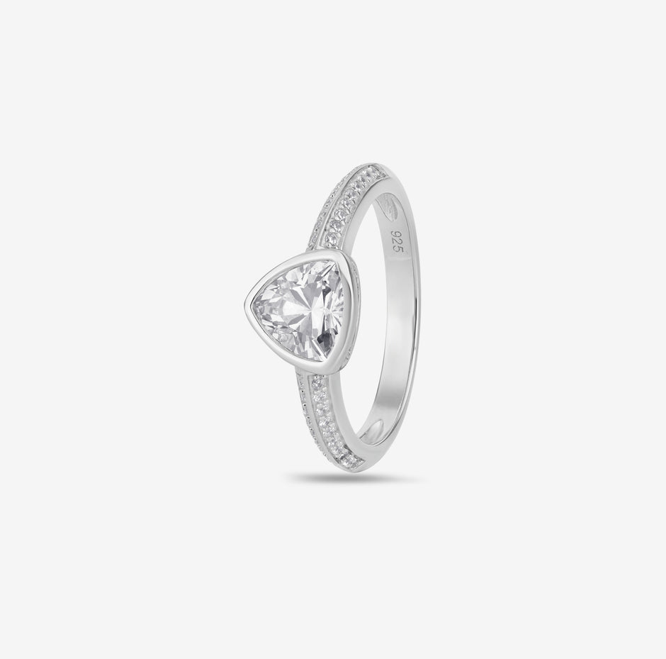 Elegant Trillion-Cut Solitaire Ring