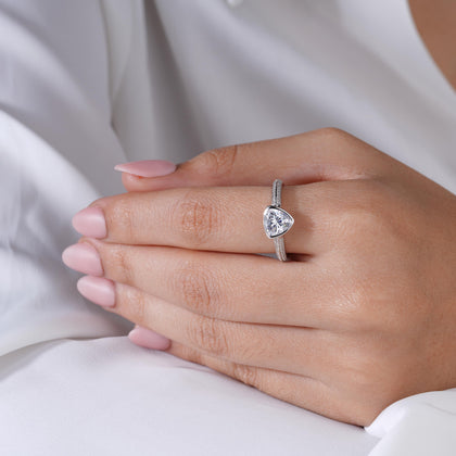 Elegant Trillion-Cut Solitaire Ring
