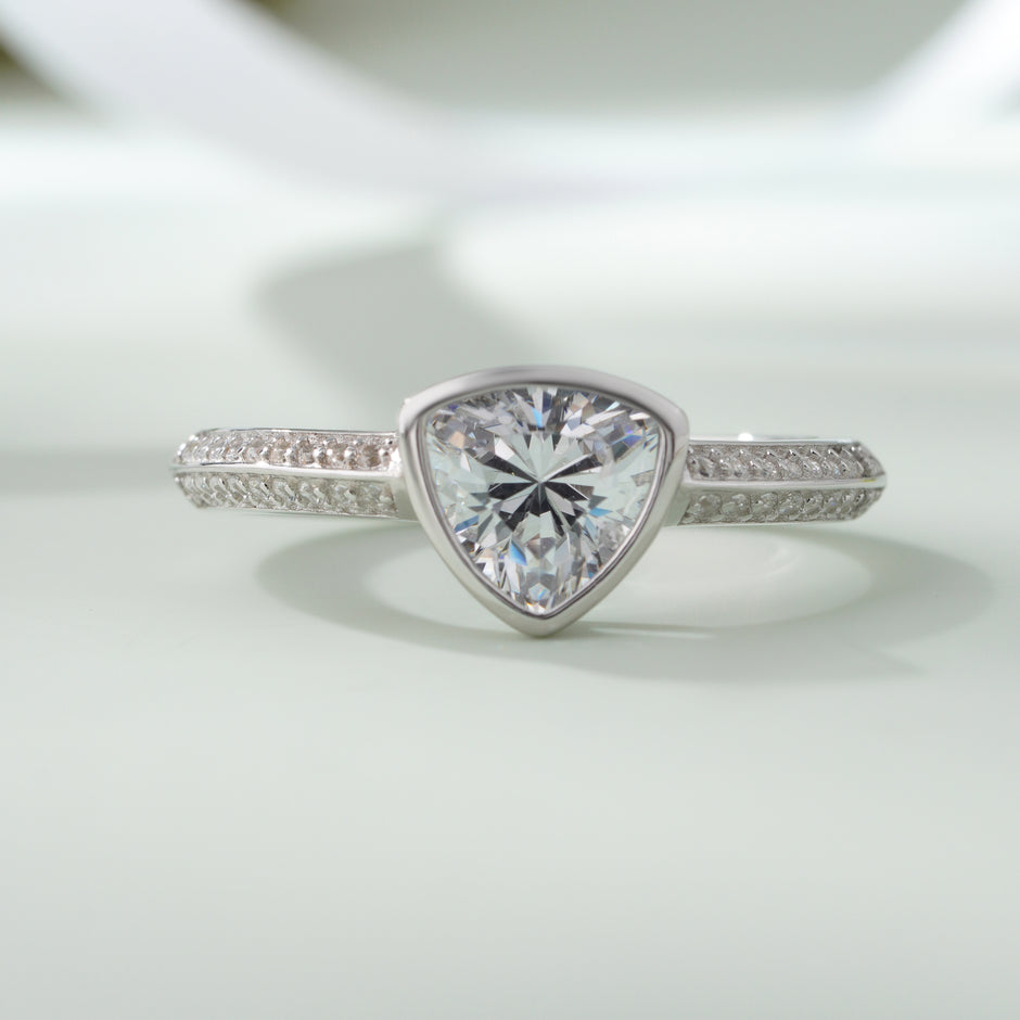 Elegant Trillion-Cut Solitaire Ring