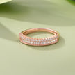 Eternity Round Diamond Silver Rose Gold Ring
