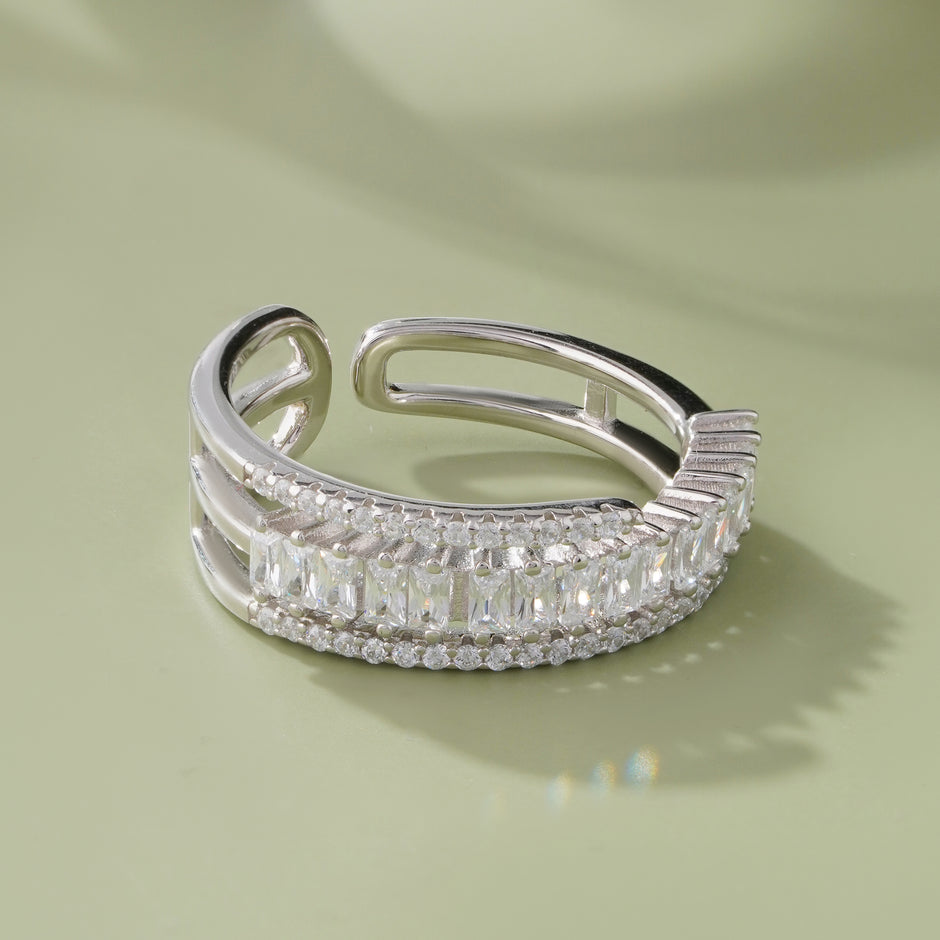 Elegant Diamond Adjustable Ring