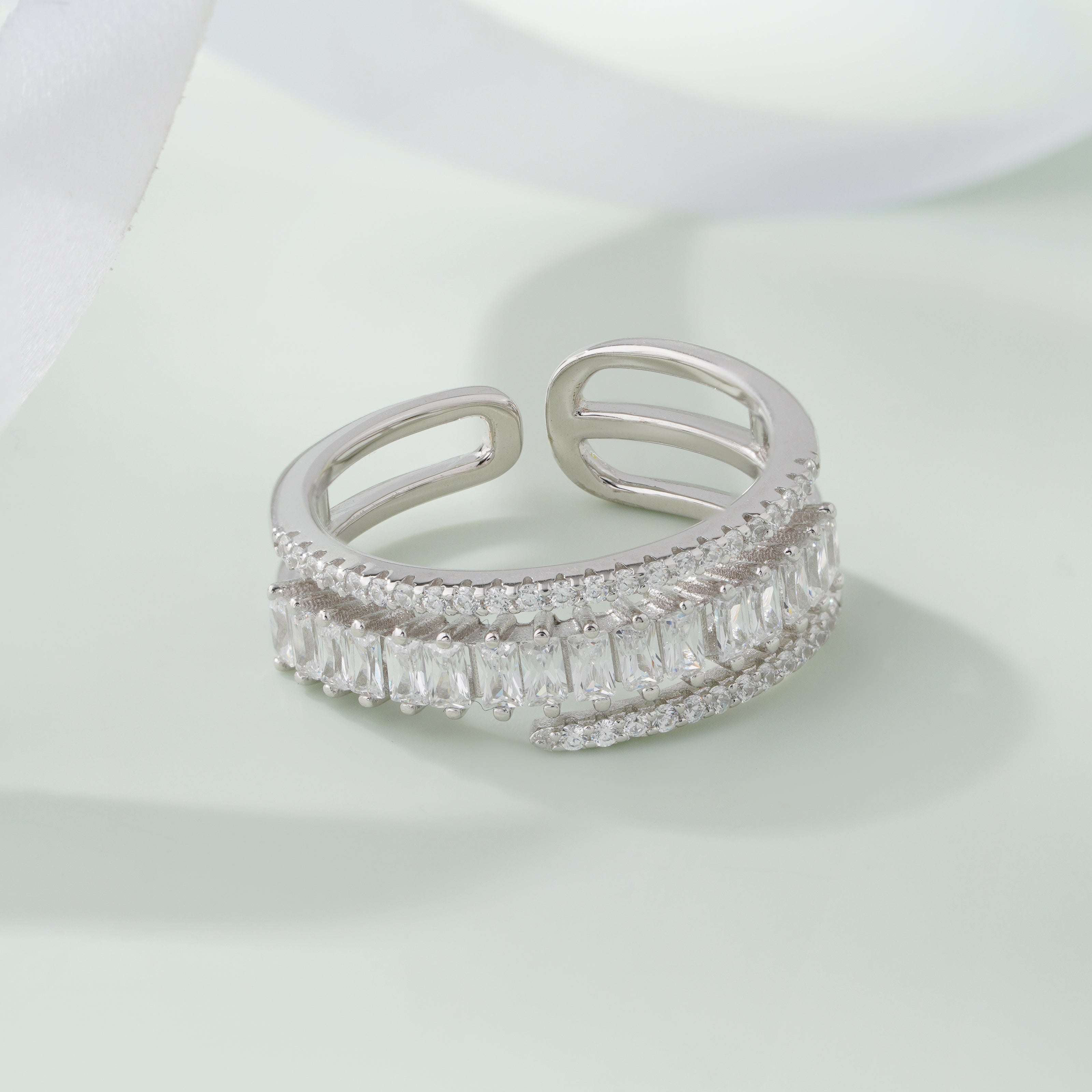 Elegant Diamond Adjustable Ring