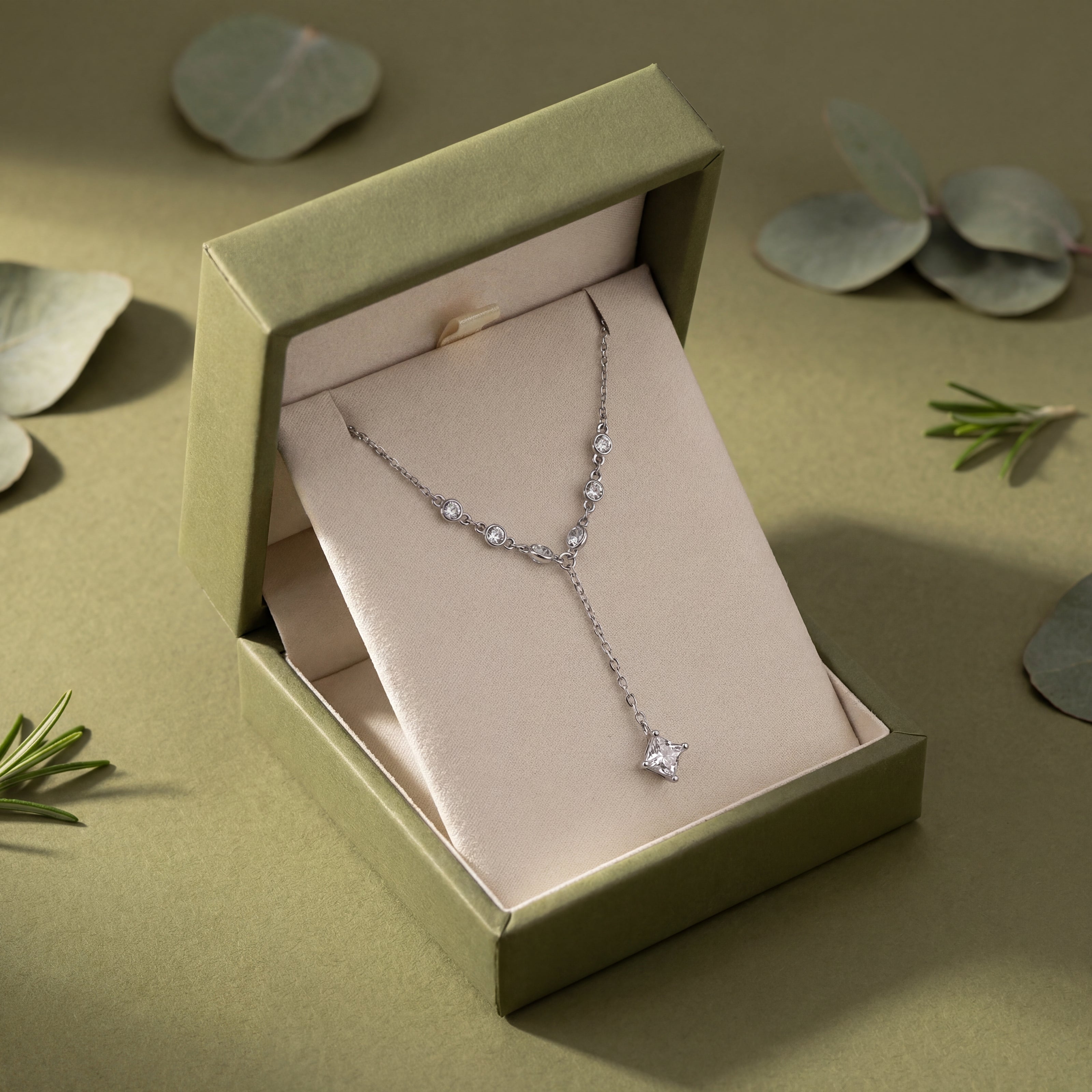 drop chain diamond 925 silver pendant chain
