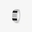 Bold Luxe Black Diamond CZ 925 Sterling Silver Ring for Men 