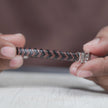 Brown Braided Leather CZ 925 Sterling Silver Bracelet for Men