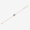Elegant Blue Heart Gold Plated Silver Bracelet