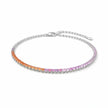 Elegant Multicolor Tennis Bracelet in 925 Sterling Silver