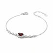 Ruby Oval Diamond Adjustable Bracelet for Women