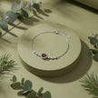 Ruby Oval Diamond Adjustable Bracelet for Women