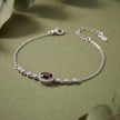Ruby Oval Diamond Adjustable Bracelet for Women