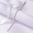 Oval Cut Tennis Diamond Silver Bracelet for Women