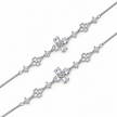 925 Silver Crystal Blossom Anklet For Anniversary Gift