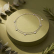 Layered Star Charm Silver Anklet for Women
