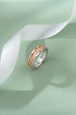 Refined Dual Tone Diamond Design Ring on Hand