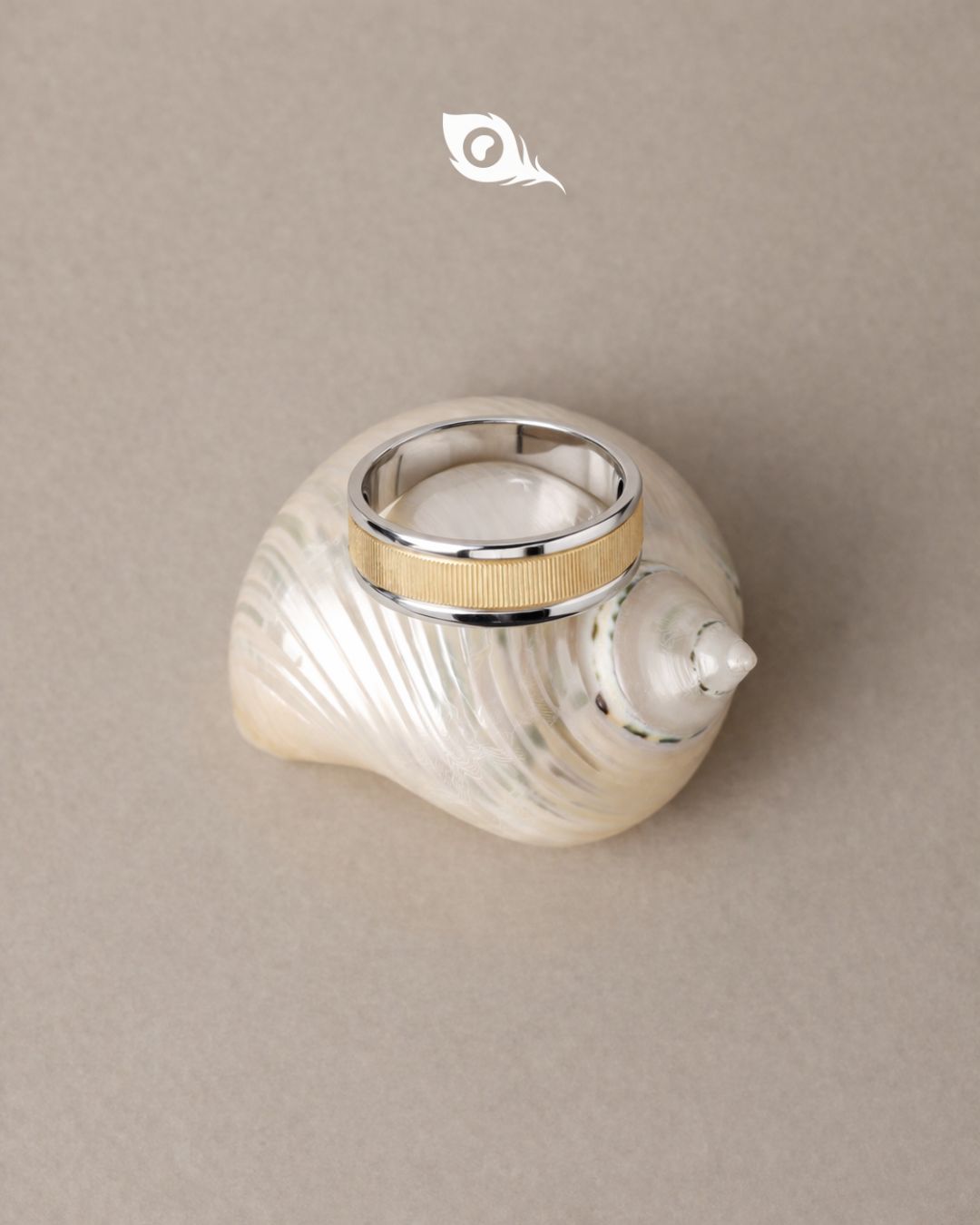 Premium Gold Finish Silver Ring – Modern Stackable Minimal Band Ring