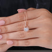 Embrace White Diamond 925 Silver Rose Gold Pendant Necklace