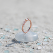 925 Sterling Silver Rose Gold Open CZ Ring for Women