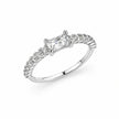 Emerald Cut Solitaire CZ 925 Sterling Silver Ring for Women