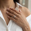 Emerald Cut Solitaire CZ 925 Sterling Silver Ring for Women