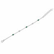 Emerald Evil Eye 925 Sterling Silver Bracelet for Women