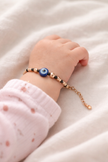 Evil Eye Harmony Beaded 925 Sterling Silver Rose Gold Kid's Bracelet