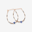 Evil Eye Harmony Beaded 925 Sterling Silver Rose Gold Kid's Bracelet