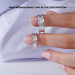Bold Linear Design 925 Sterling Silver Couple Band for Men