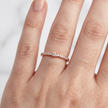 925 Sterling Silver Rose Gold Pavé CZ Band Ring.