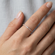925 Sterling Silver Rose Gold Pavé CZ Band Ring.