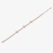 White Butterfly Diamond Adjustable Rose Gold Bracelet for Women