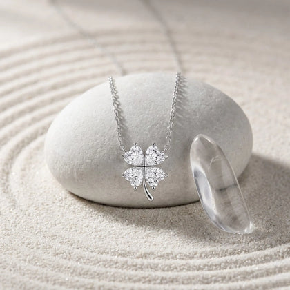 Floral Diamond 925 Sterling Silver Pendant Chain for Women