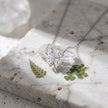 Floral Diamond 925 Sterling Silver Pendant Chain for Women