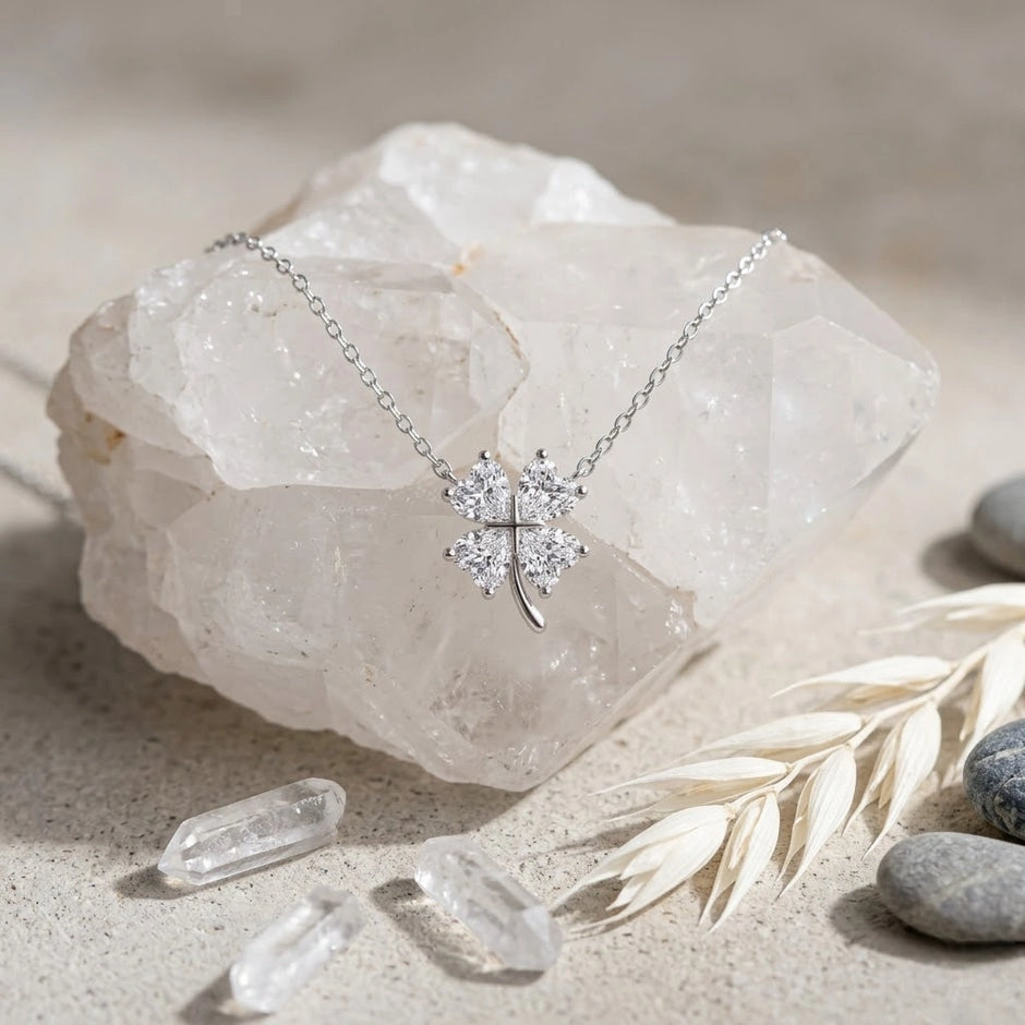 Floral Diamond 925 Sterling Silver Pendant Chain for Women