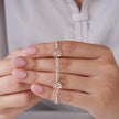 Flower Charm Diamond Adjustable Bracelet for Women