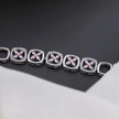 Floral Geometric Diamond Adjustable Silver Bracelet for Women