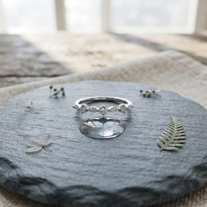 Floral Marquise & Round CZ 925 Sterling Silver Ring for Women