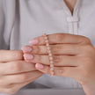 Floral Tennis Diamond Adjustable Rose Gold Bracelet for Women