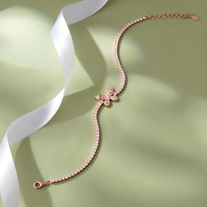 Butterfly Center Diamond Adjustable Bracelet for Women