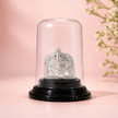 Ganesh Ji Sitting Silver Murti with Dome