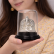 Ganesh Ji Sitting Silver Murti with Dome