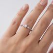 Emerald Cut Marquise CZ 925 Sterling Silver Ring for Women