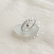 Tulip Floral CZ 925 Sterling Silver Open Ring for Women