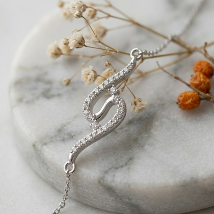 Infinity Sparkle 925 Sterling Silver Bracelet for Women