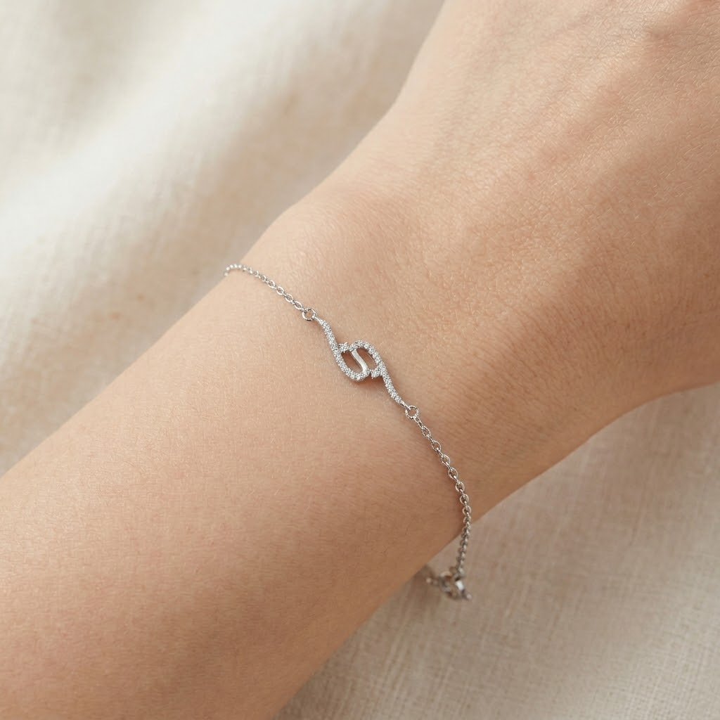 Infinity CZ 925 Sterling Silver Bracelet for Women