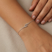 Infinity CZ 925 Sterling Silver Bracelet for Women